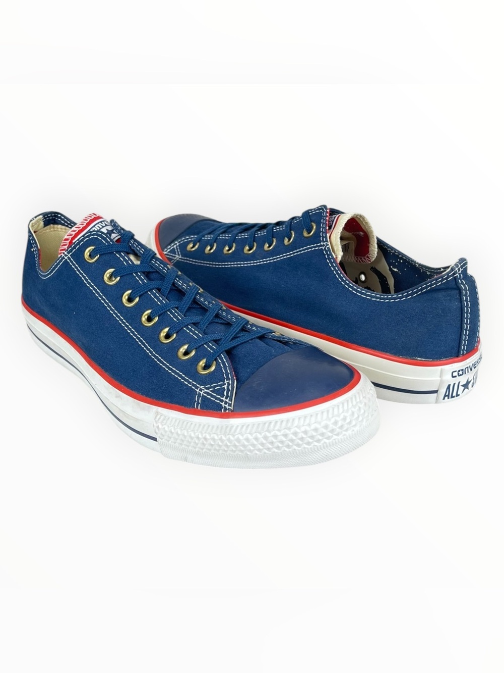 Converse Chuck Taylor All Star Low 146420F Navy Red Striped Tongue Men’s 13